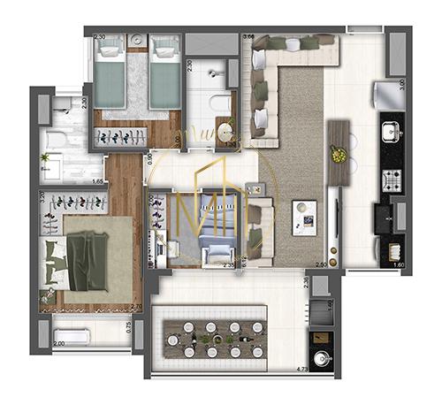 Apartamento, 3 quartos, 78 m² - Foto 14