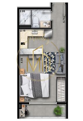 Apartamento, 1 quarto, 22 m² - Foto 22