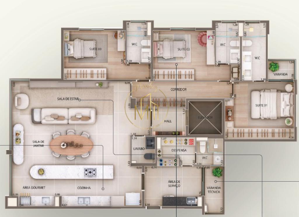 Apartamento, 3 quartos, 153 m² - Foto 31