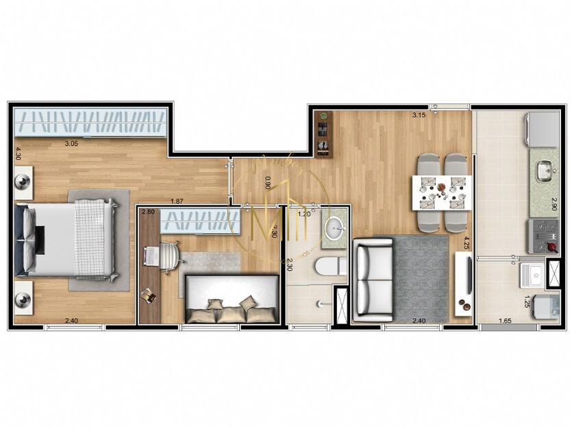 Apartamento, 3 quartos, 53 m² - Foto 46