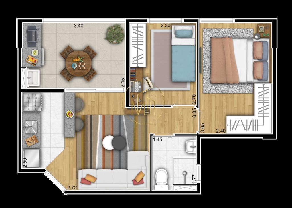 Apartamento, 2 quartos, 43 m² - Foto 18