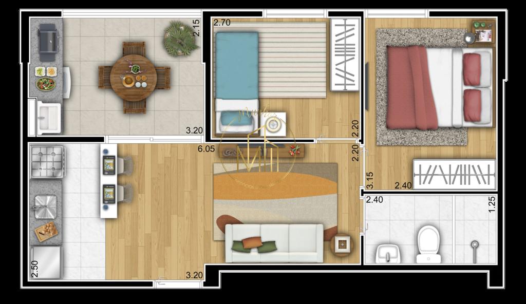 Apartamento, 2 quartos, 43 m² - Foto 17