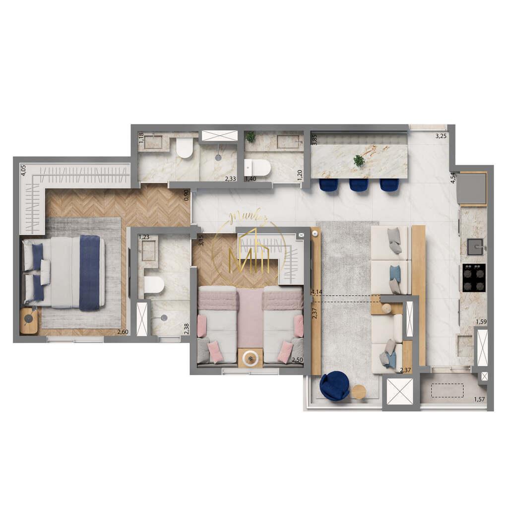 Apartamento, 2 quartos, 53 m² - Foto 32