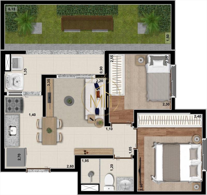 Apartamento, 2 quartos, 33 m² - Foto 33