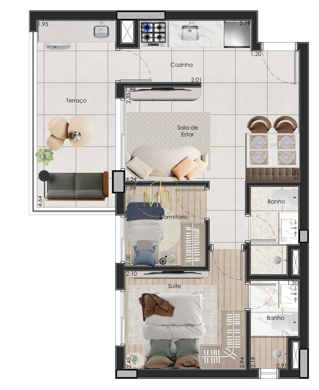 Apartamento, 2 quartos, 53 m² - Foto 27