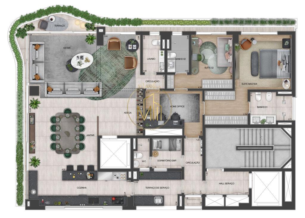 Flat/Apart Hotel, 3 quartos, 201 m² - Foto 23