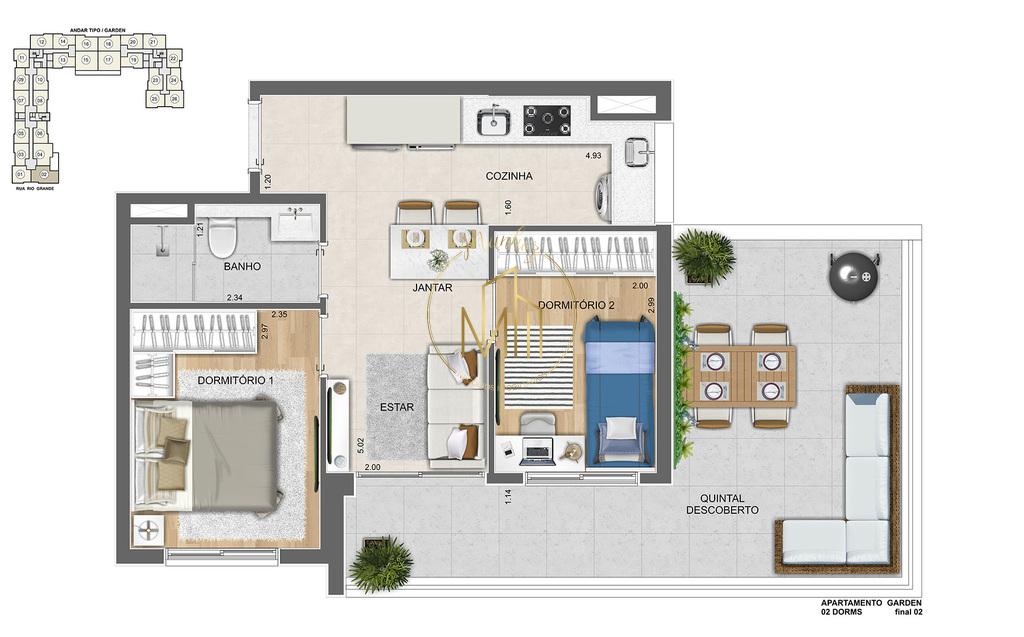 Apartamento, 2 quartos, 55 m² - Foto 33